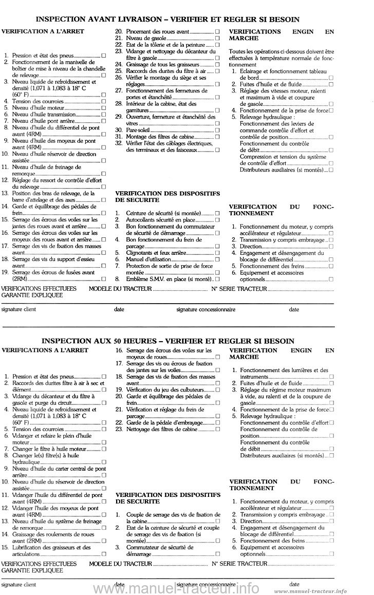 Quatrième page du Manuel utilisation Ford 3430 3930 4130 4630