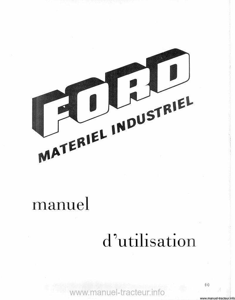 Deuxième page du manuel d'utilisation des tractopelles Ford 3550 et 4550