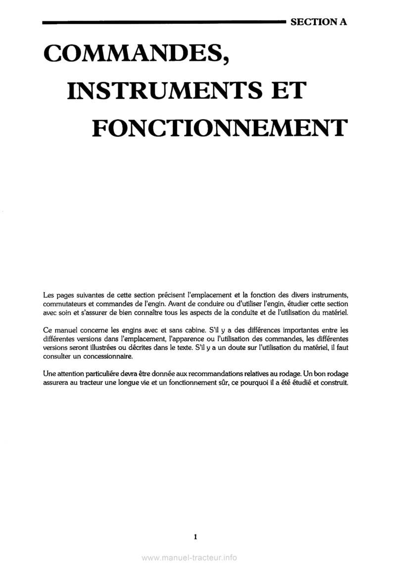 Cinquième page du Manuel utilisation Ford 555D 655D