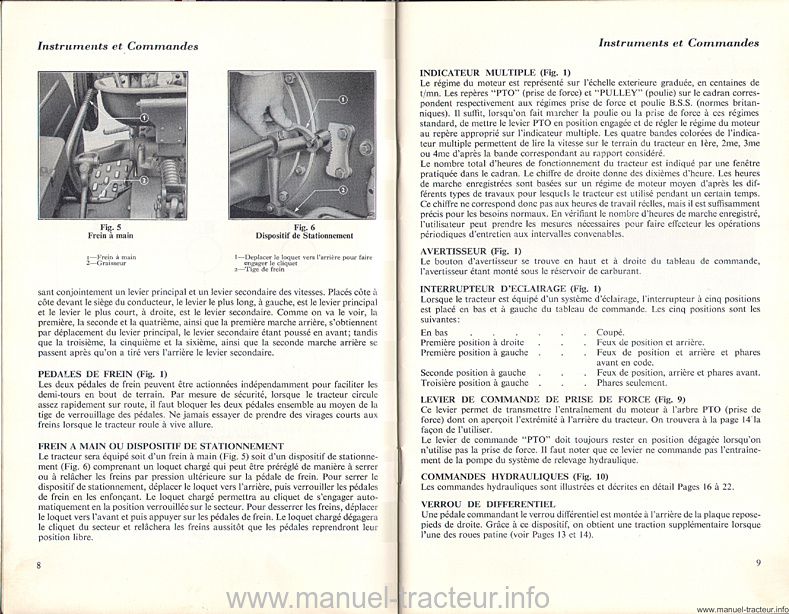 Sixième page du manuel d'utilisation des tracteurs Ford Dexta et le nouveau Super Dexta