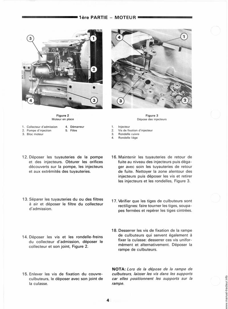 Sixième page du Manuel atelier tractopelle FORD 555