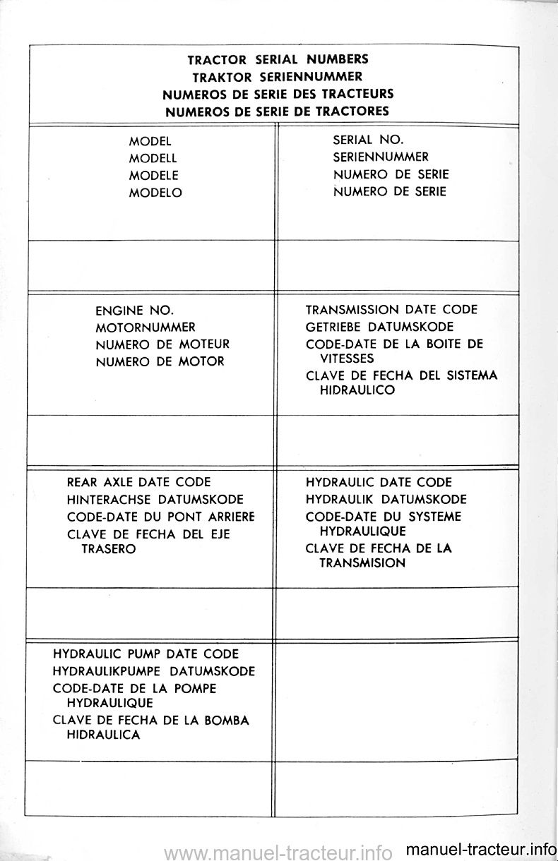 Deuxième page du Catalogue pièces détachées FORD 5600 6600 6700 7600 7700