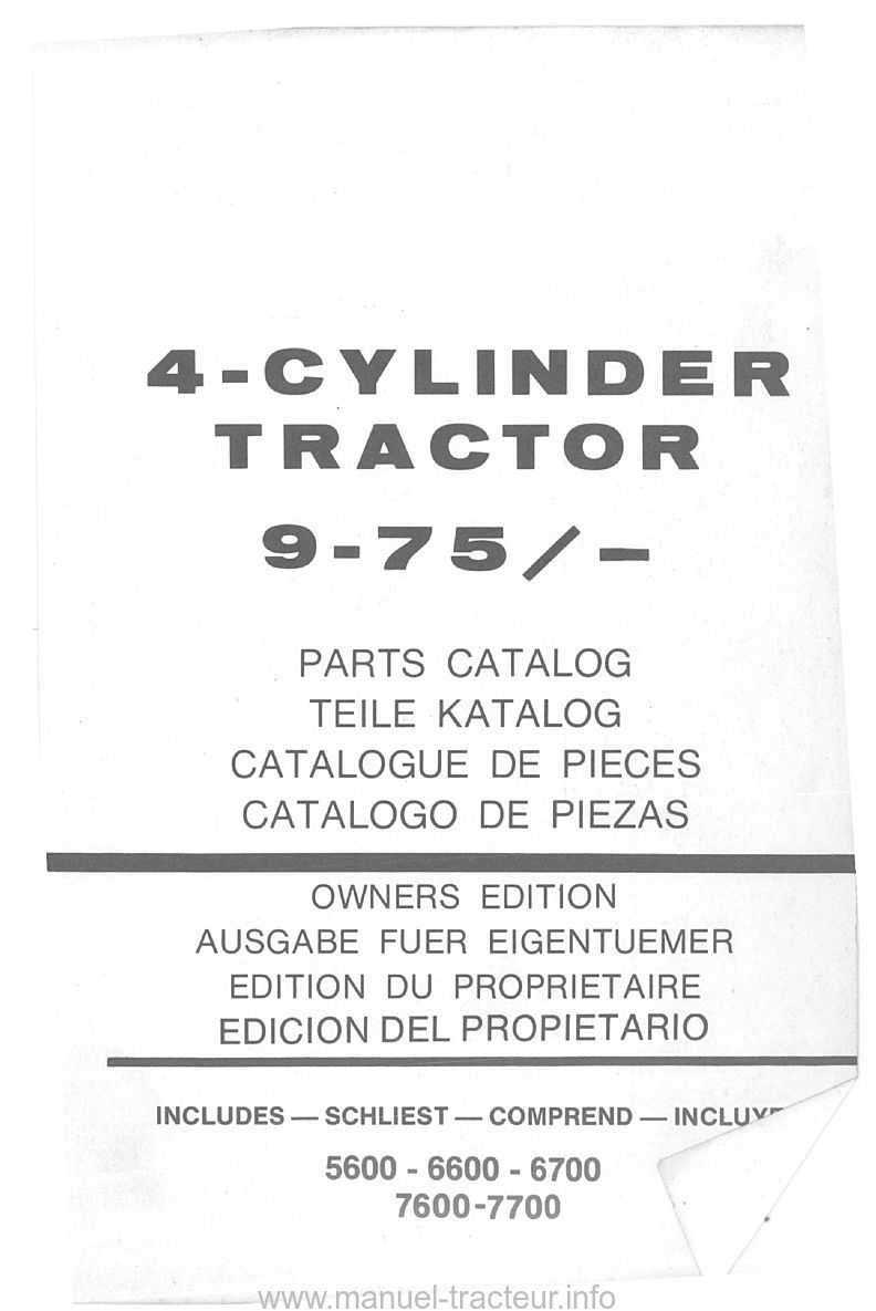 Troisième page du Catalogue pièces détachées FORD 5600 6600 6700 7600 7700