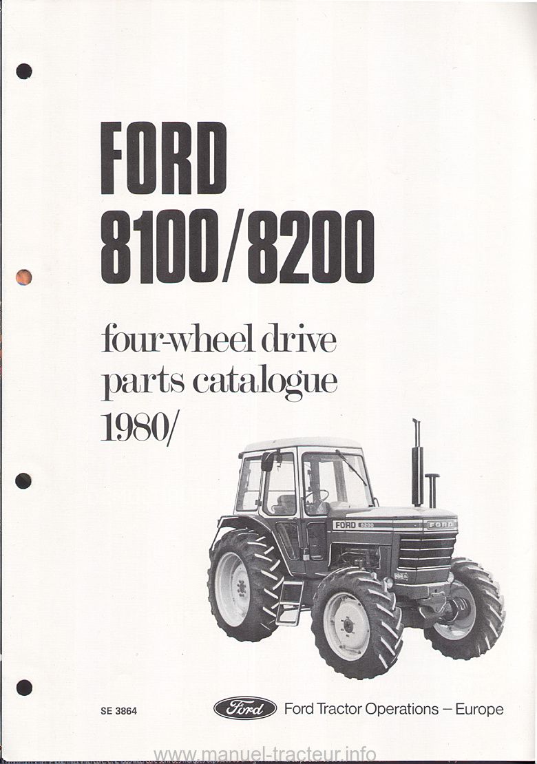 Deuxième page du Catalogue de pièces détachées du pont avant schindler pour Ford 8100 et 8200