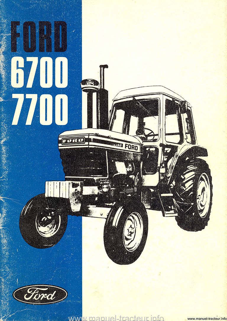 Première page du manuel utilisation FORD 6700 7700