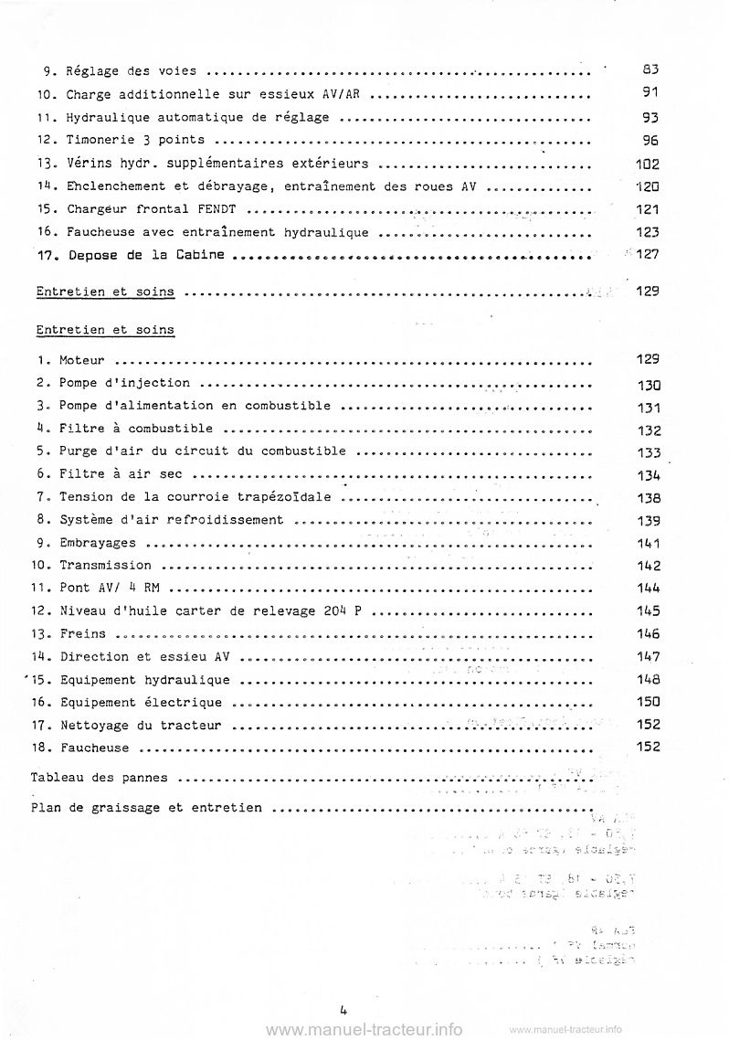 Cinquième page du Livret instructions Fendt Farmer 204V 203V 200V 203P 204P 200S