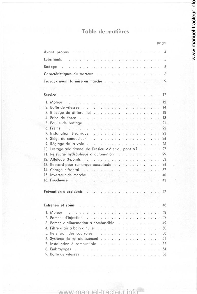 Quatrième page du Manuel instructions service entretien FENDT Farmer 2S 3S 4S