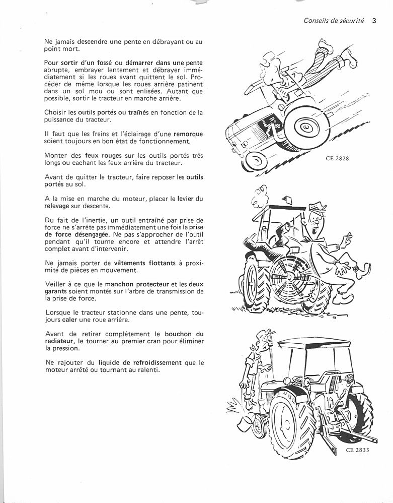 Sixième page du Livret entretien JOHN DEERE 1830 2030 2130