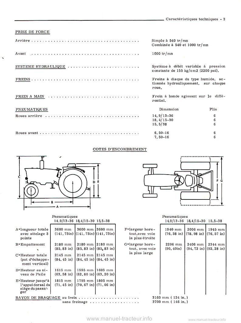 Cinquième page du Livret d'entretien John Deere 2120