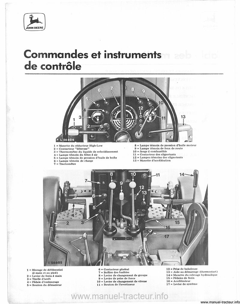 Quatrième page du Livret entretien JOHN DEERE 2130 