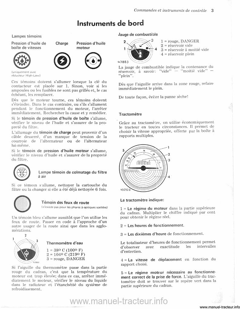 Cinquième page du Livret entretien JOHN DEERE 2130 