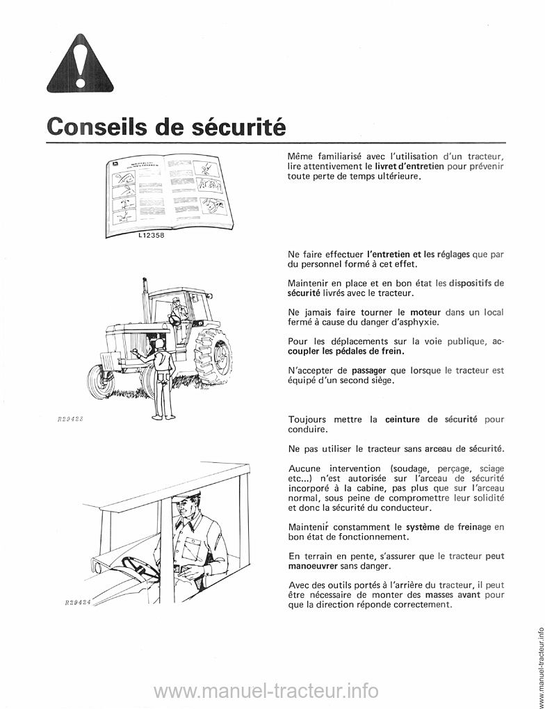 Quatrième page du Livret entretien JOHN DEERE 4040 4240 4440