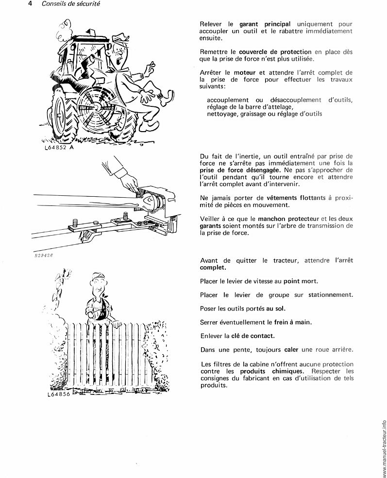 Sixième page du Livret entretien JOHN DEERE 4040 4240 4440