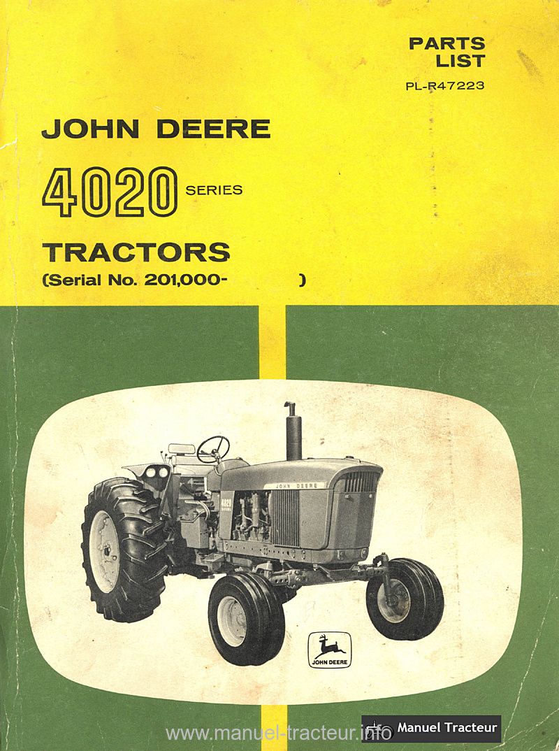 Parts catalog JOHN DEERE 4020