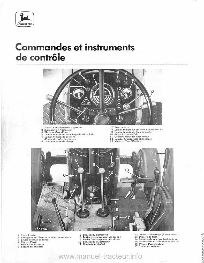 Quatrième page du Livret entretien JOHN DEERE 3130