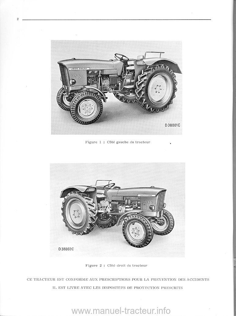 Quatrième page du Livret entretien JOHN DEERE 510 