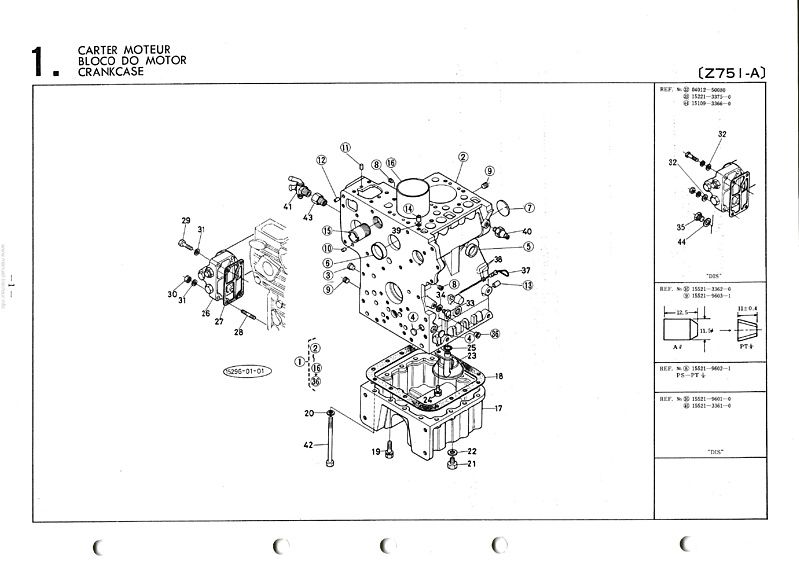 Dixième page du Liste des pièces de rechange tracteurs Kubota L185 L185DT