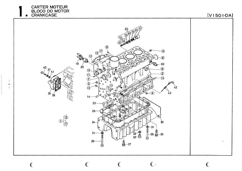 Sixième page du Liste des pièces de rechange tracteurs Kubota L345 L345DT