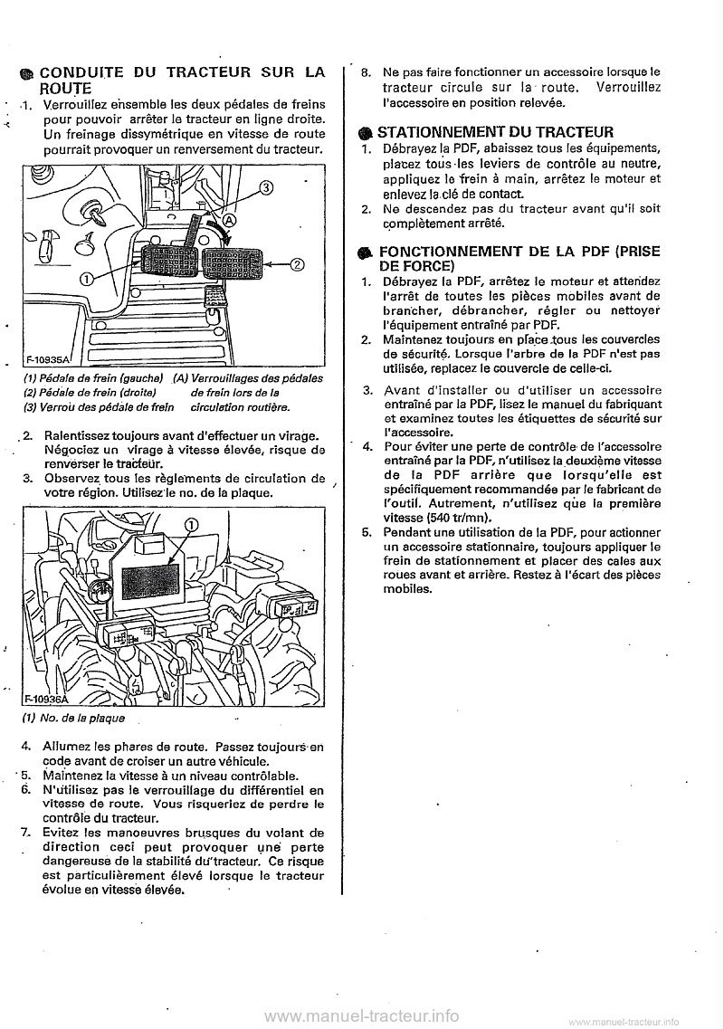 Troisième page du Manuel entretien tracteur Kubota B1200 B1400 B1402 B1500 B1502 B1600 B1702 B1902