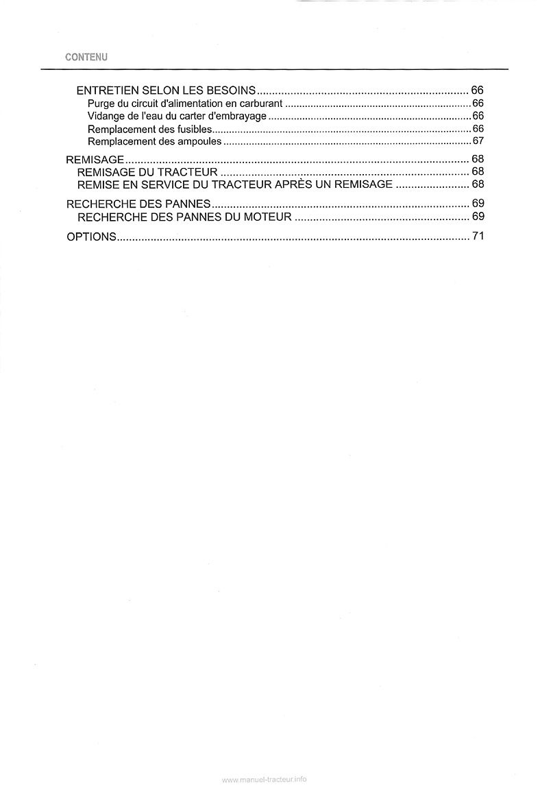 Cinquième page du Manuel utilisateur tracteur Kubota B2420