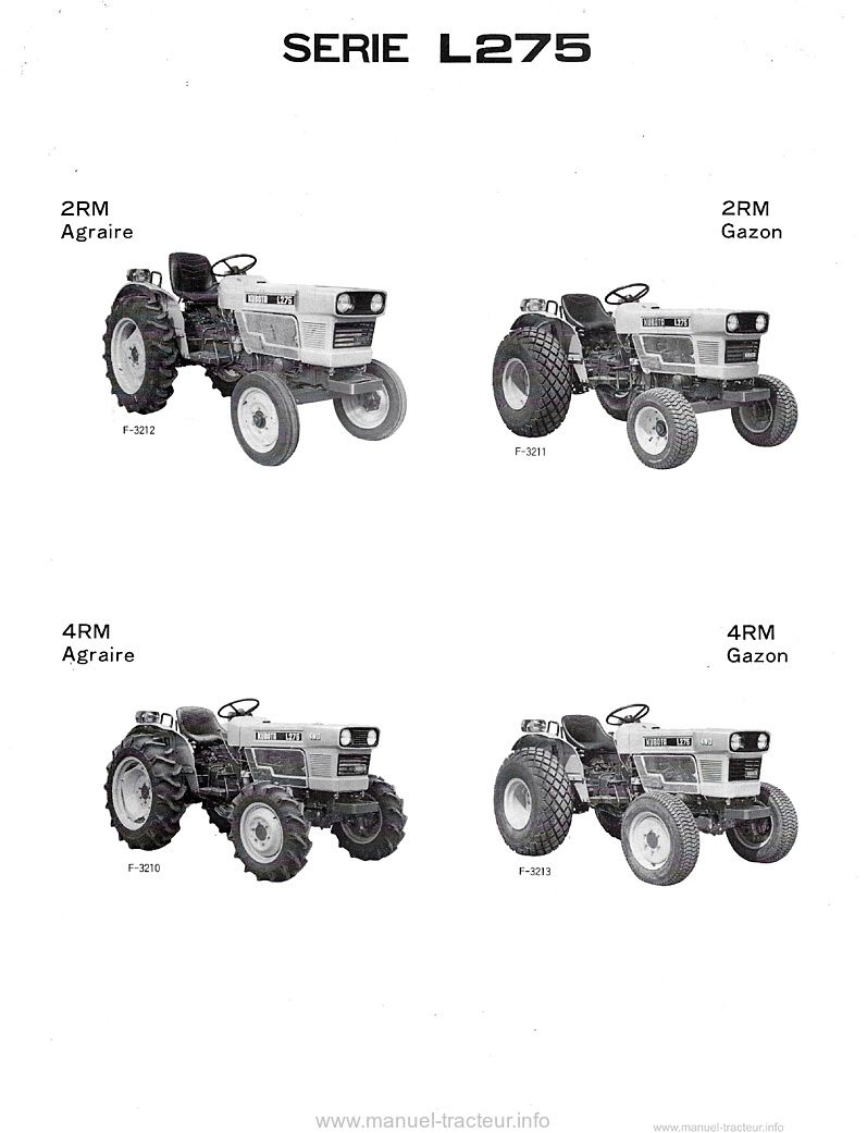 Deuxième page du Manuel utilisateur KUBOTA L275