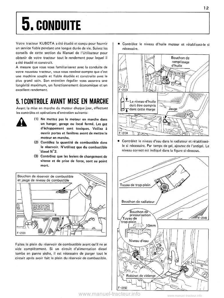 Sixième page du Manuel utilisateur KUBOTA L275