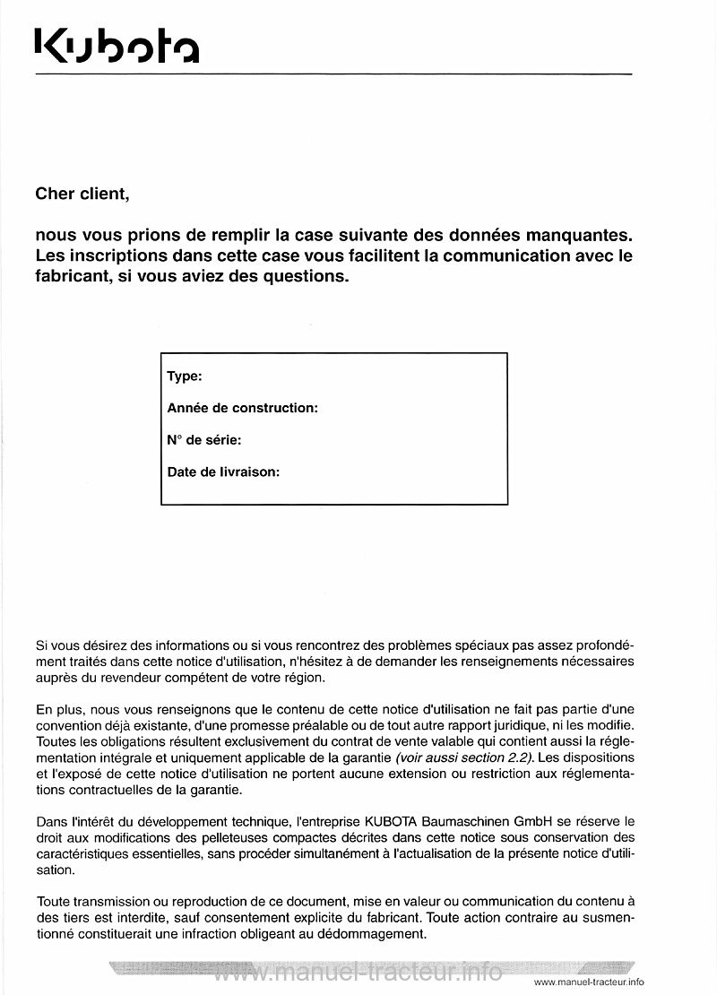 Deuxième page du Notice d'utilisation KX91-3a KX101-3a KX121-3a KX161-3a U35-3a U45-3a U50-3a