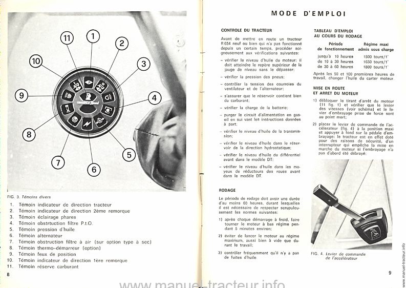 Sixième page du Notice d'utilisation et d'entretien R654 et R654 DT