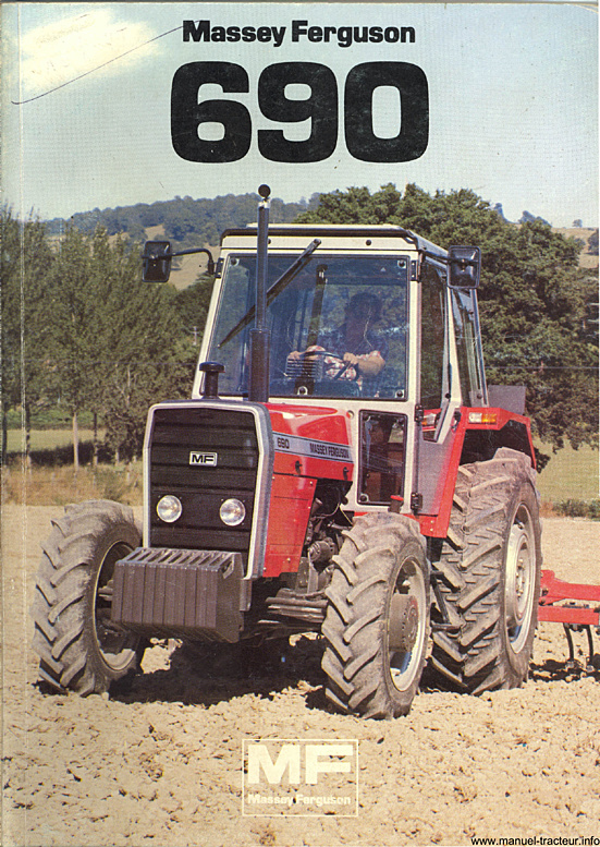 Première page du Livret entretien MASSEY FERGUSON MF 690