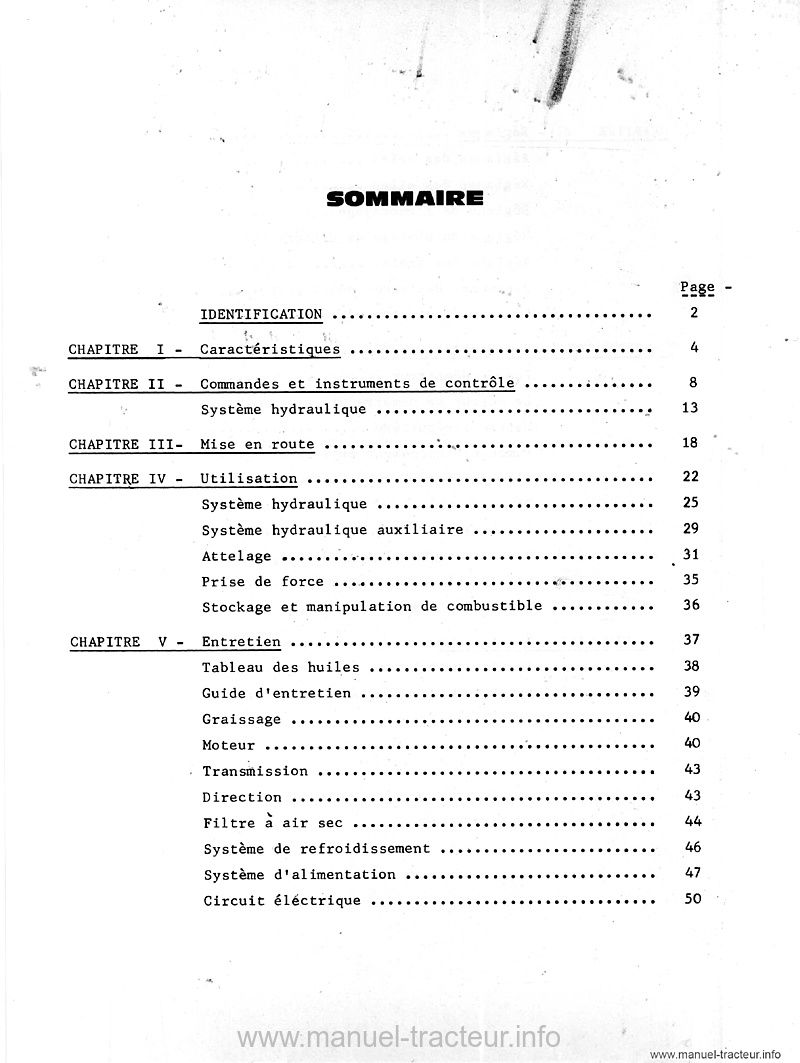 Troisième page du Livret entretien MF 1080