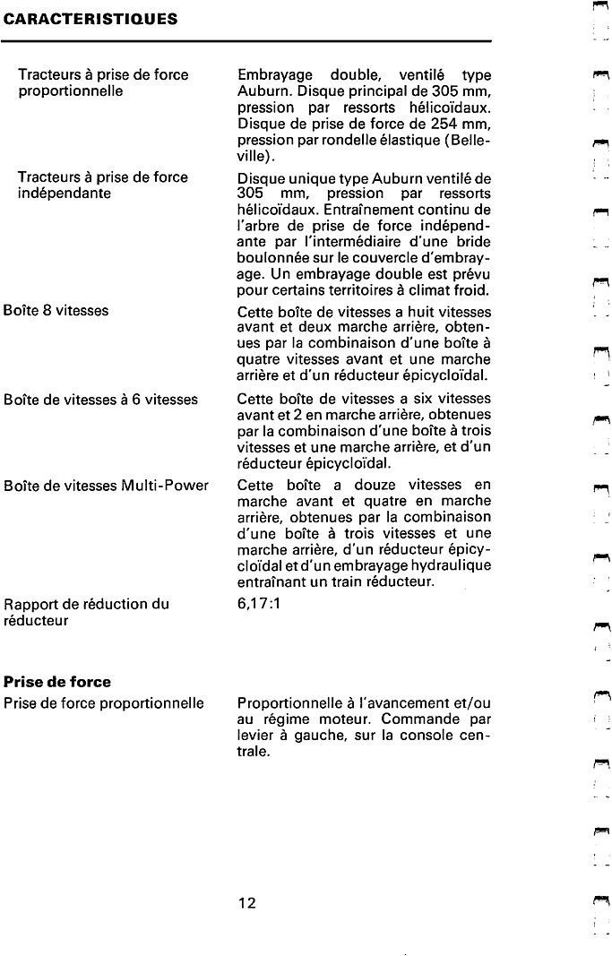 Sixième page du Livret d'utilisation et d'entretien pour le tracteur Massey Ferguson 230