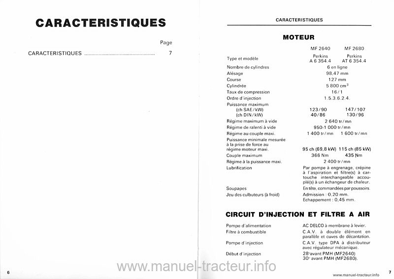 Cinquième page du Livret entretien MF 2640 2680