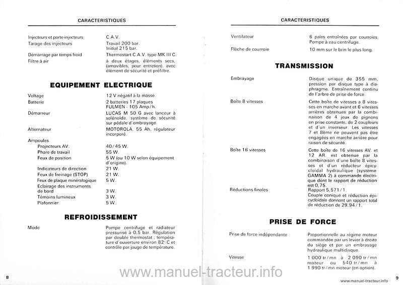 Sixième page du Livret entretien MF 2640 2680