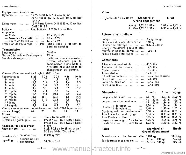 Cinquième page du Notice entretien MF 30