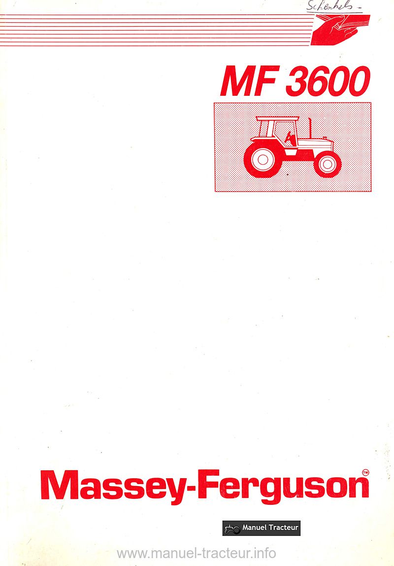 Première page du Livret entretien MF 3645 3655 3660 3680