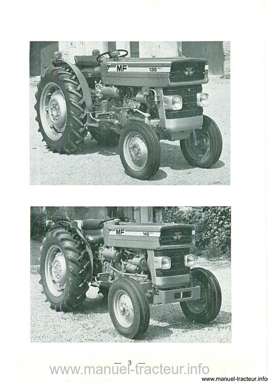 Cinquième page du Livret entretien MASSEY FERGUSON MF 133 135 148 152 Mark III