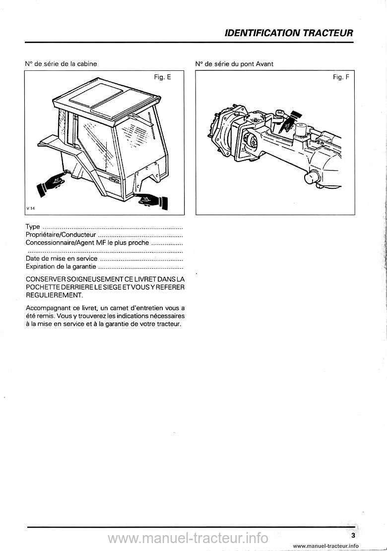 Cinquième page du Livret entretien MF serie 6100