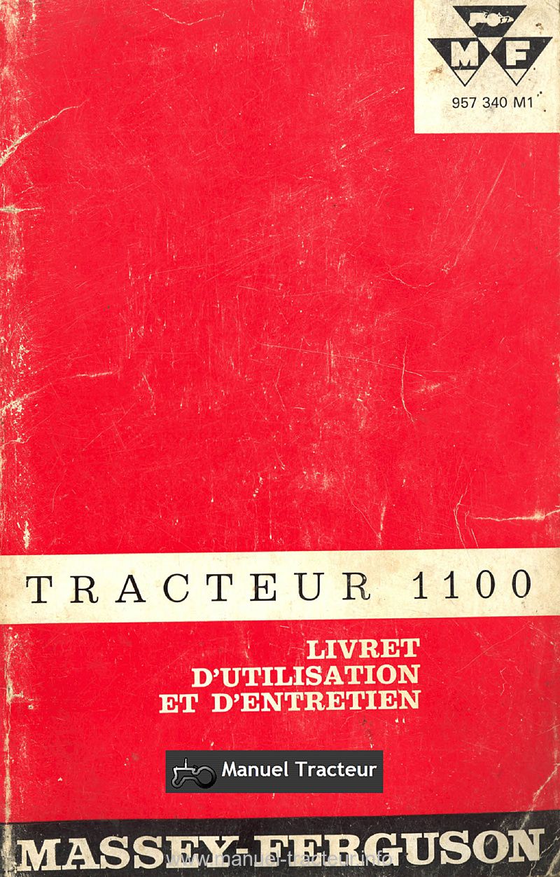 Première page du Livret entretien MF 1100