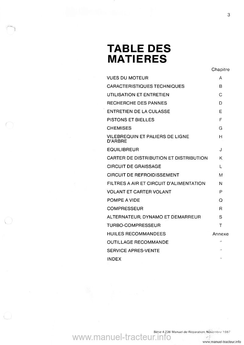 Quatrième page du Manuel réparation moteur Perkins