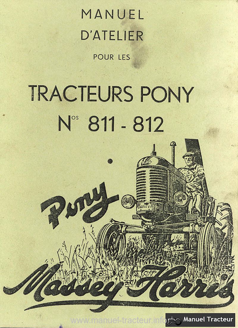 Première page du Manuel atelier PONY 811 812