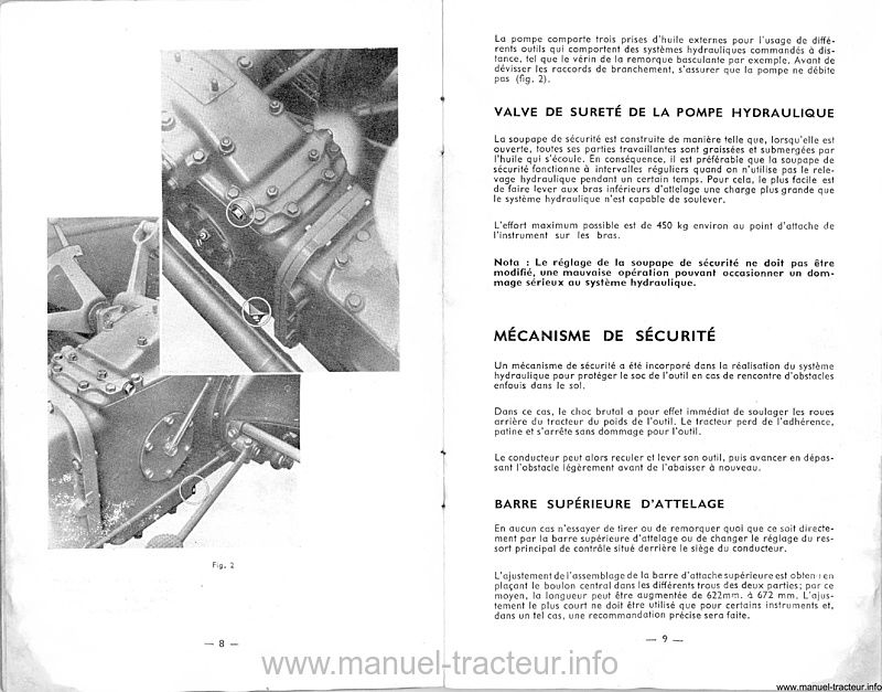 Sixième page du Manuel instruction FERGUSON essence types TEA TEC TEK