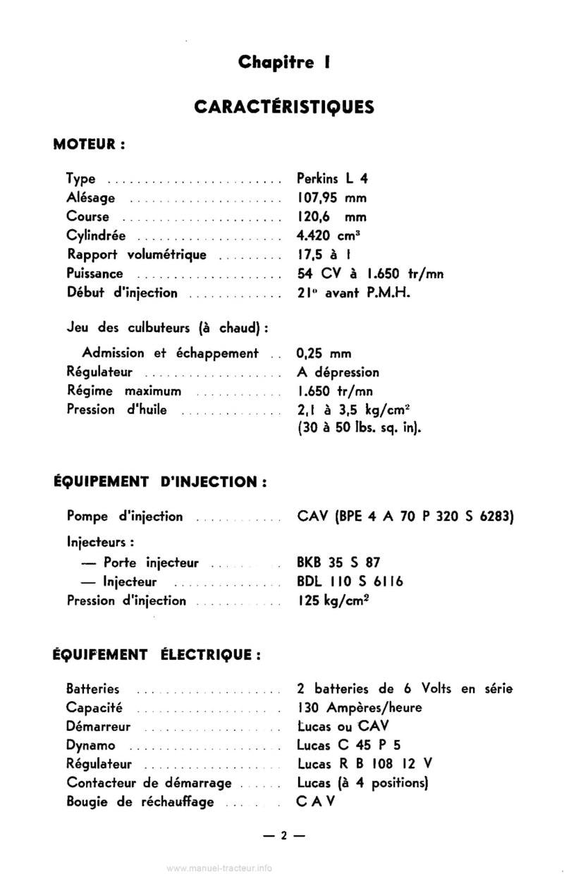 Troisième page du Livret d'utilisation tracteur MF 745s