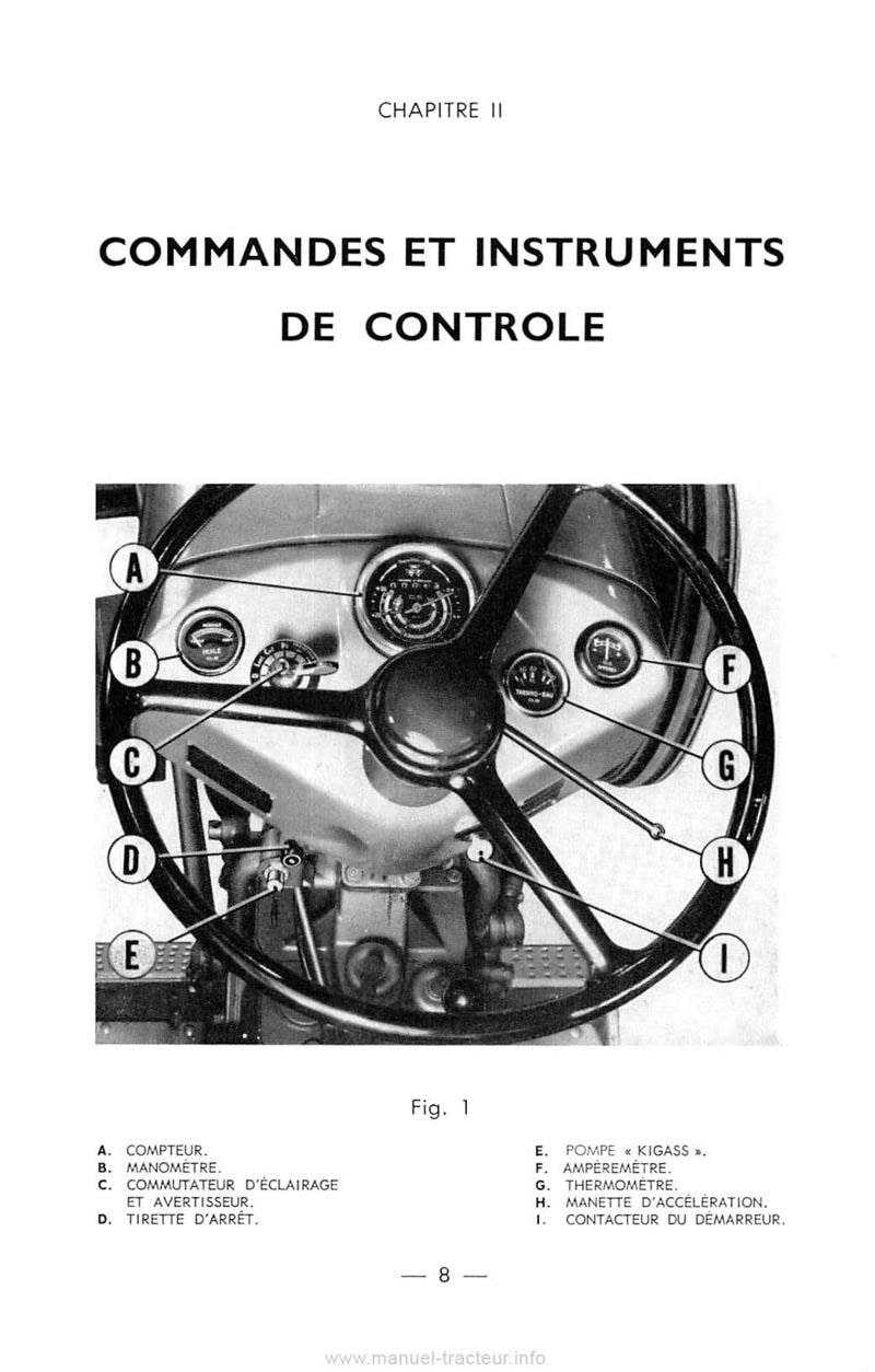 Cinquième page du Livret d'entretien tracteur MF 35-8 P.C.