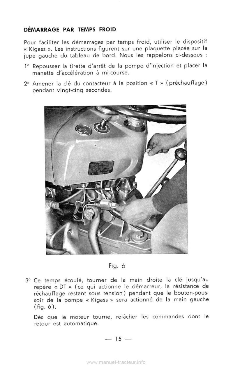 Sixième page du Livret d'entretien tracteur MF 35-8 P.C.