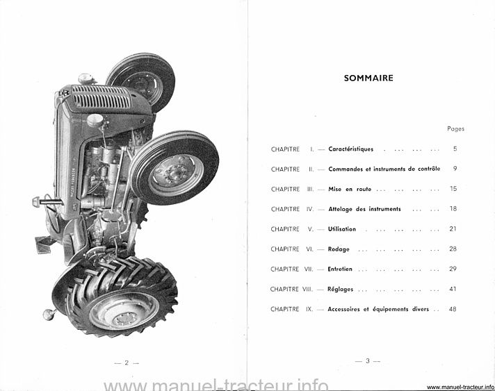 Troisième page du Notice entretien MASSEY FERGUSON MF 42.8