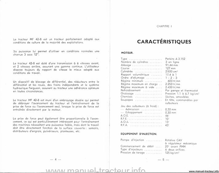 Quatrième page du Notice entretien MASSEY FERGUSON MF 42.8