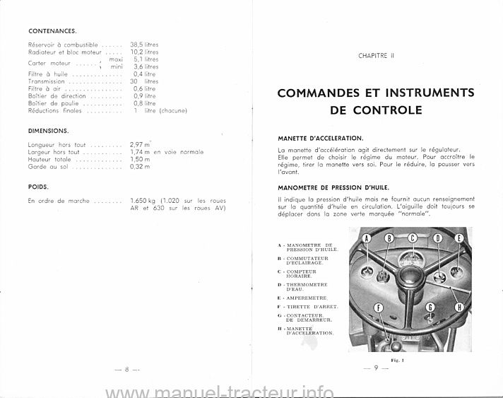 Sixième page du Notice entretien MASSEY FERGUSON MF 42.8