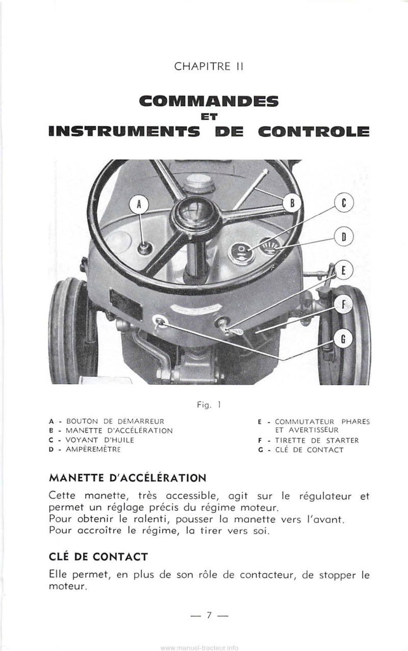 Première page du Notice entretien Tracteur MF 821P