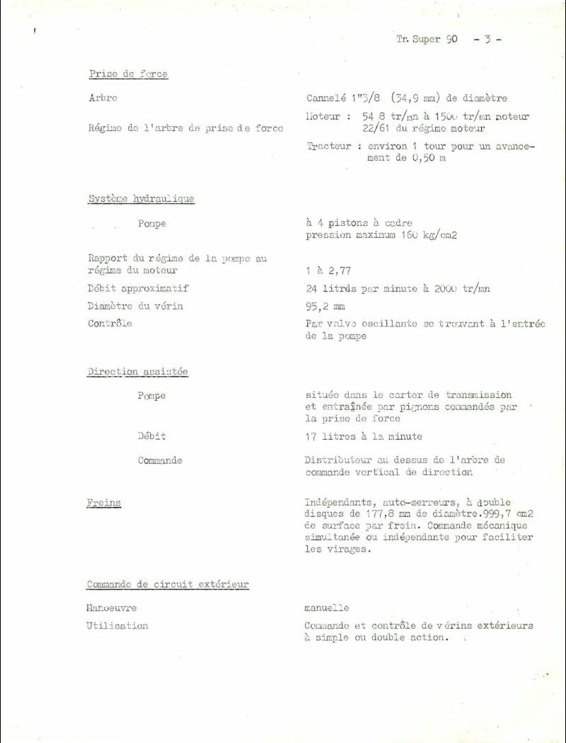 Sixième page du Notice d'entretien tracteur MF SUPER 90