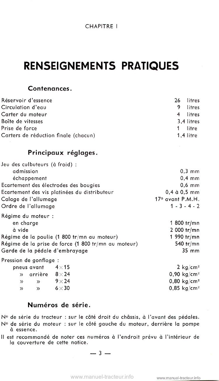 Troisième page du Notice entretien PONY 812 